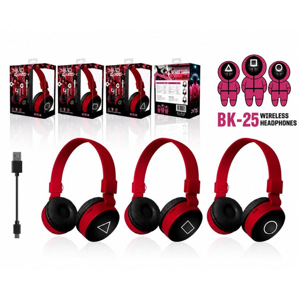 Audifonos Squid Game BK-25 Rojos