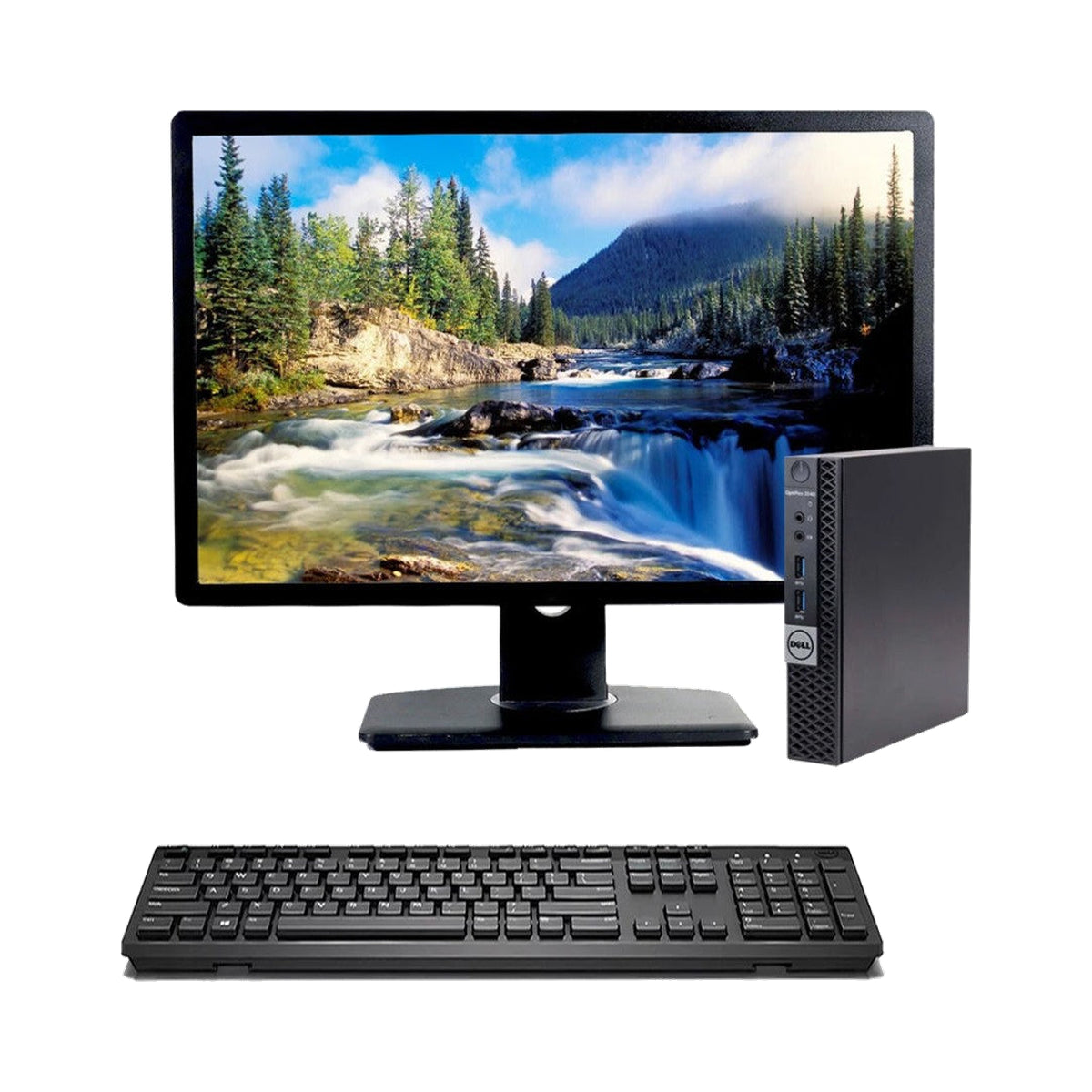 Kit Monitor 24" + Micro cpu DELL 3040 - I5 - 8GB RAM - 256GB SSD Reacondicionado A