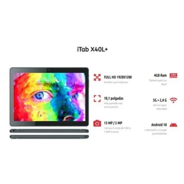 Tablet Itab X40L Full HD Negro 10.1 LTE 4G WIFI open box
