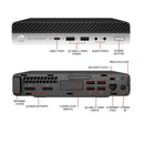 Micro CPU HP EliteDesk 800 G3 - Core i5 - 8GB RAM - 256SSD - Reacondicionado A