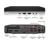 Micro CPU HP EliteDesk 800 G3 - Core i5 - 8GB RAM - 256SSD - Reacondicionado A