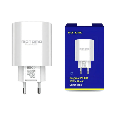 Cargador Pd001 20w Tipo C Motomo Color Blanco Carga Rapida