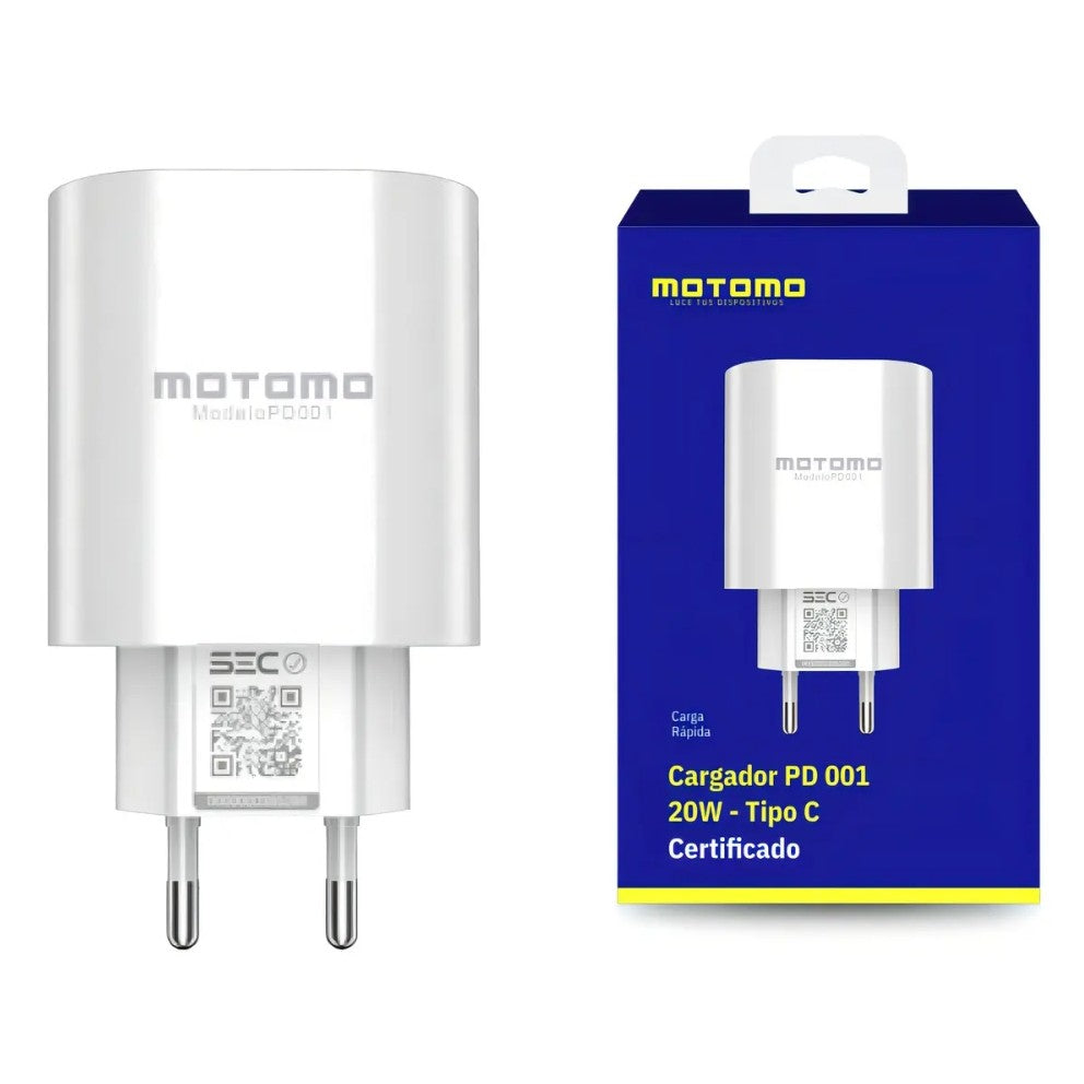 Cargador Pd001 20w Tipo C Motomo Color Blanco Carga Rapida