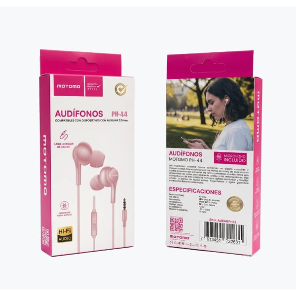 Audifonos Motomo Ph-44 Rosa