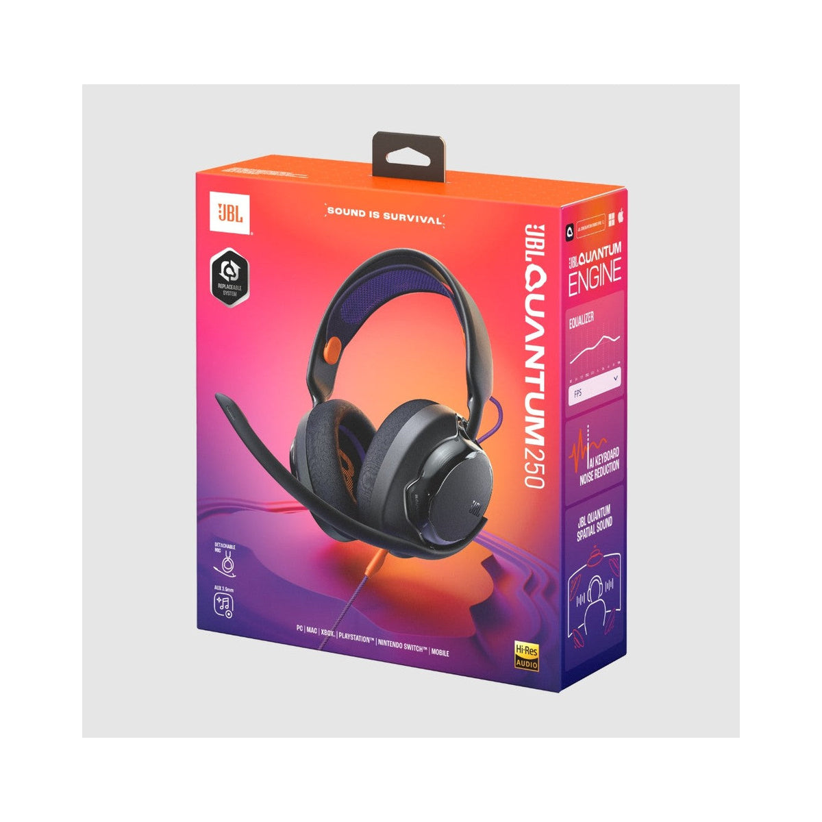 Audifonos JBL Quantum 250 Negro