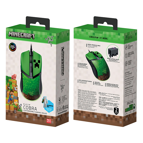 Mouse Razer Cobra - Minecraft Edition RZ01-04650200-R3M1