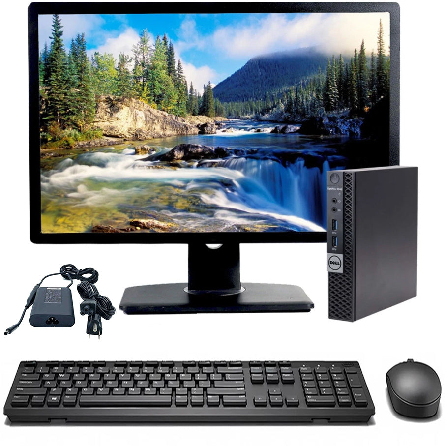 Kit Monitor 24" + Micro cpu DELL 3040 - I5 - 8GB RAM - 256GB SSD Reacondicionado A