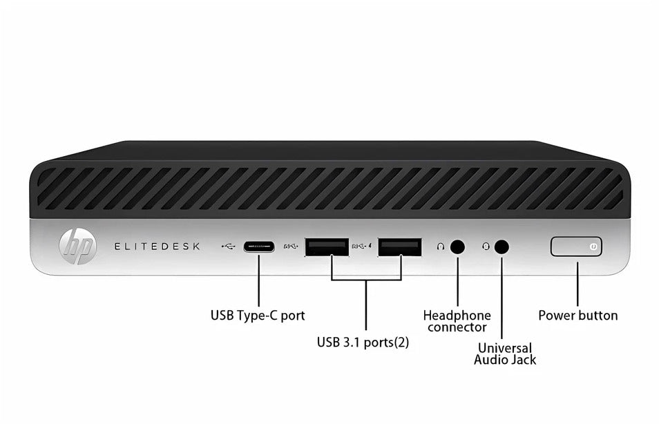 KIT MONITOR 24 + CPU HP 800G3 MINI CORE I5 - 8GB RAM - 256GB SSD Reacondicionado A