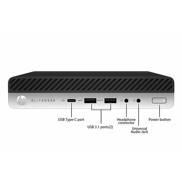 KIT MONITOR 24 + CPU HP 800G3 MINI CORE I5 - 8GB RAM - 256GB SSD Reacondicionado A