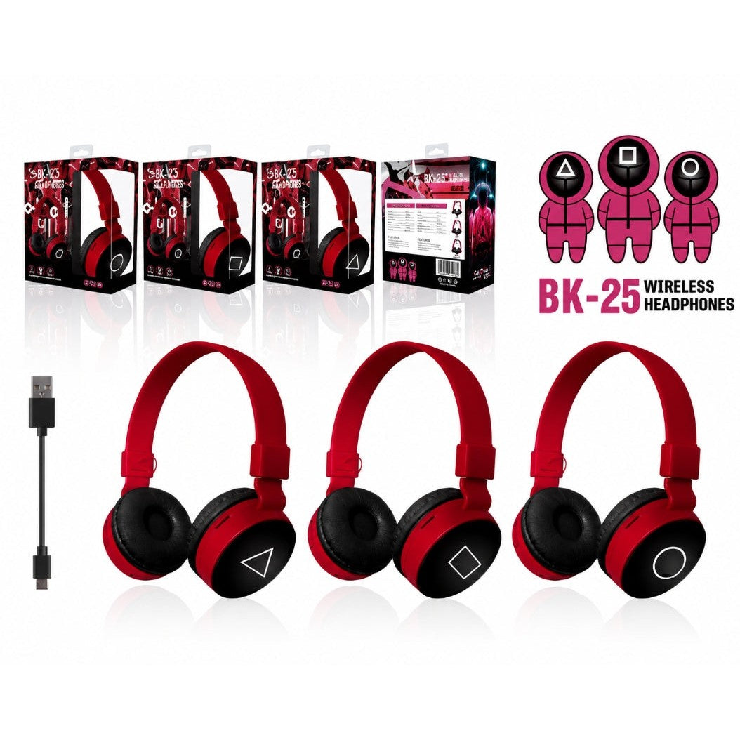 Audifonos Squid Game BK-25 Rojos