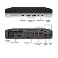 Micro CPU HP EliteDesk 800 G3 - Core i5 - 8GB RAM - 256SSD - Reacondicionado A