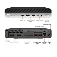 Micro CPU HP EliteDesk 800 G3 - Core i5 - 8GB RAM - 500GB HDD - Reacondicionado A
