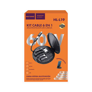 Kit Cable 6 en 1 60w Motomo HL- L19